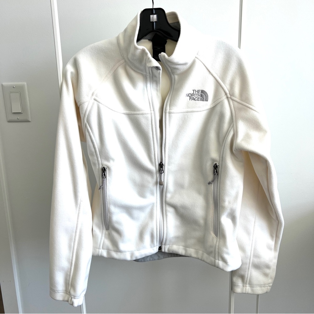 The North Face White Fleece Windwall Jacket